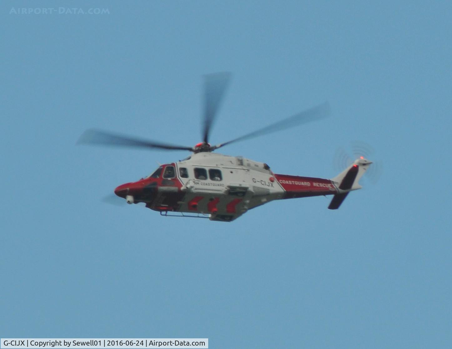 G-CIJX, 2014 AgustaWestland AW-139 C/N 31579, Overhead