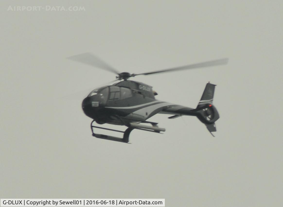 G-DLUX, 1999 Eurocopter EC-120B Colibri C/N 1027, Overhead Walton-on-Thames