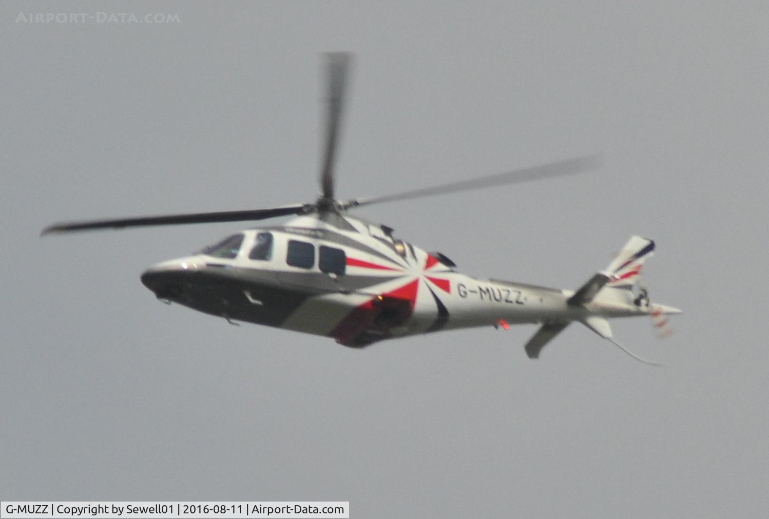 G-MUZZ, 2013 AgustaWestland AW-109SP GrandNew C/N 22325, Overhead Walton-on-Thames