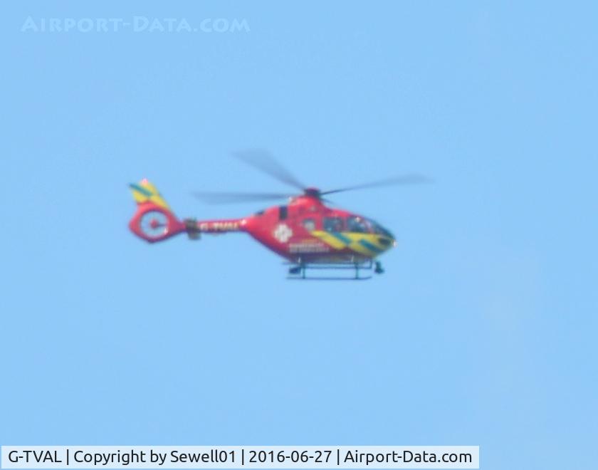 G-TVAL, 2015 Airbus Helicopters EC-135T-3 C/N 1189, Overhead Walton-on-Thames