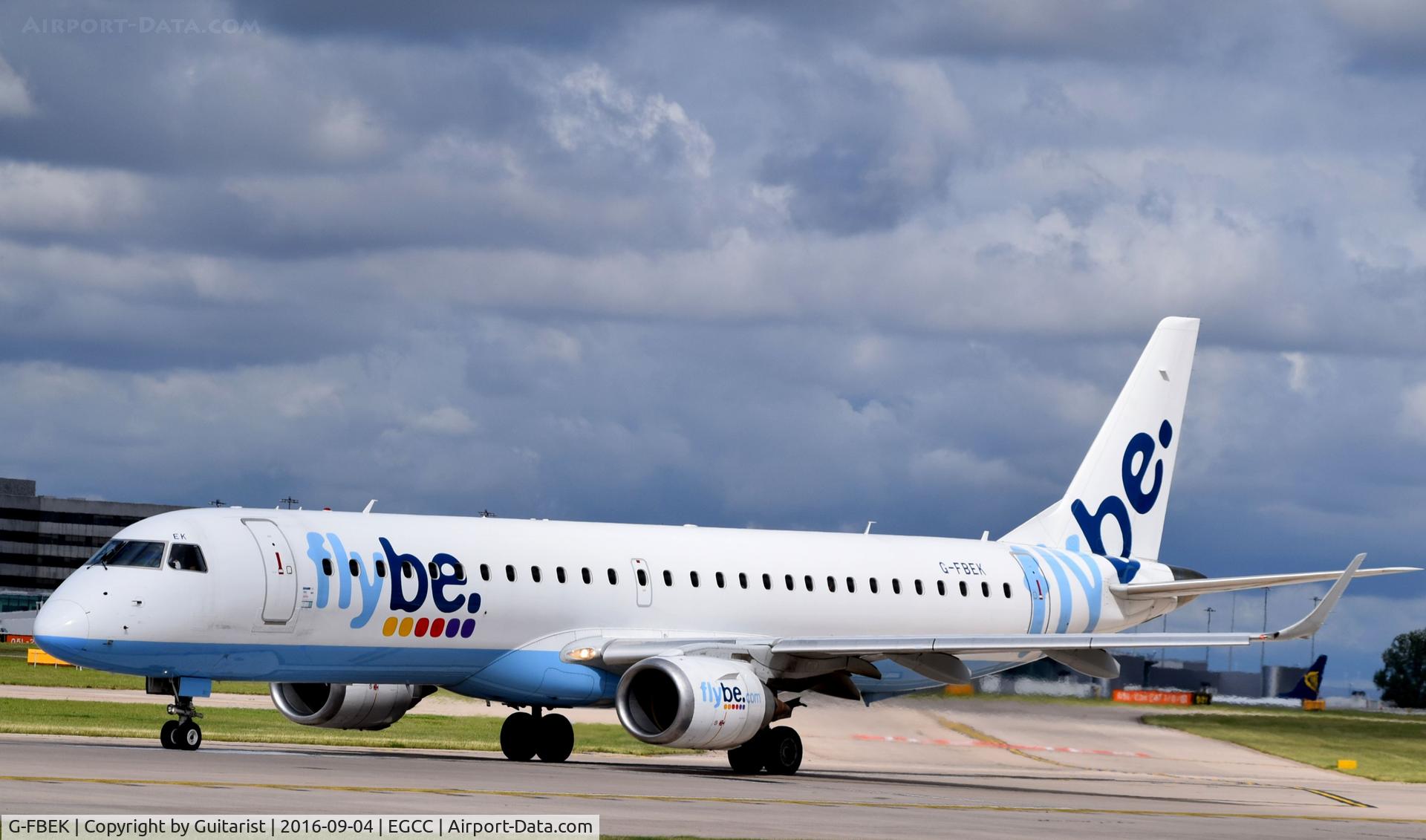 G-FBEK, 2008 Embraer 195LR (ERJ-190-200LR) C/N 19000168, At Manchester