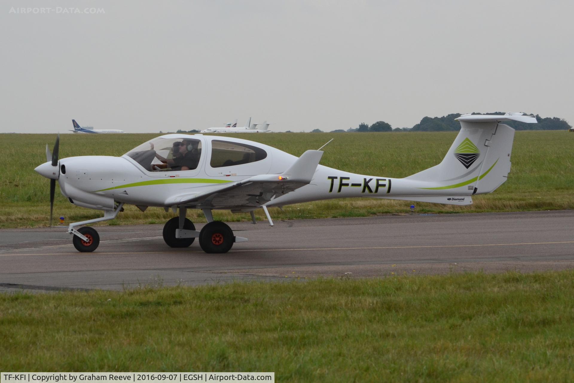 TF-KFI, Diamond DA-40 Diamond Star C/N Not found TF-KFI, Just landed at Norwich.