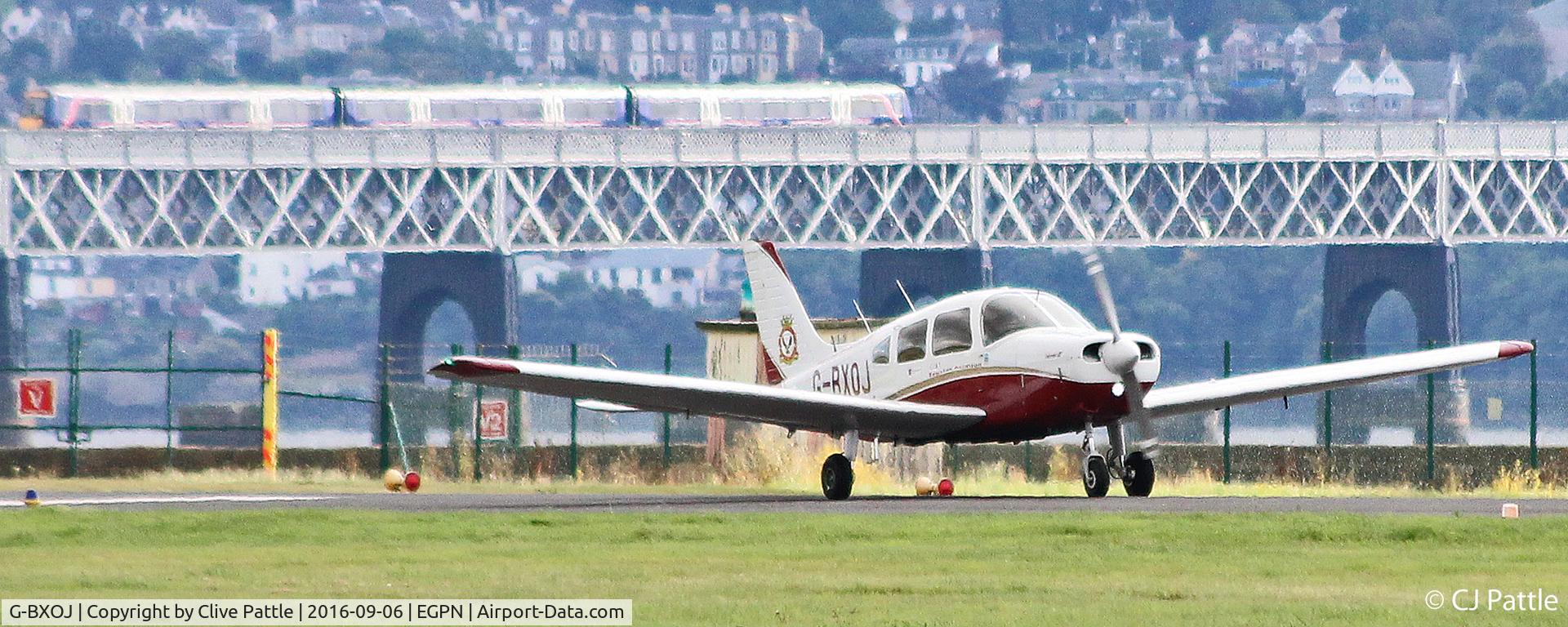 G-BXOJ, 1996 Piper PA-28-161 Warrior III C/N 2842010, Take off roll at Dundee EGPN