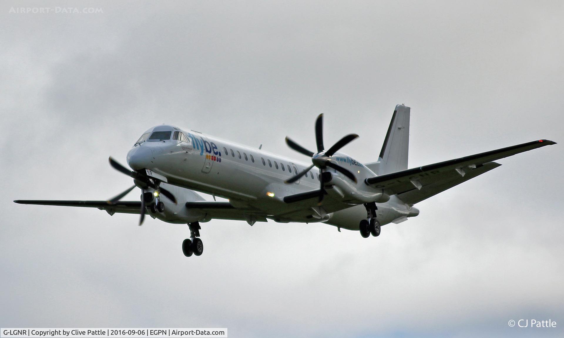 G-LGNR, 1993 Saab 2000 C/N 2000-004, Finals to land at Dundee EGPN with a flight from London Stansted EGSS