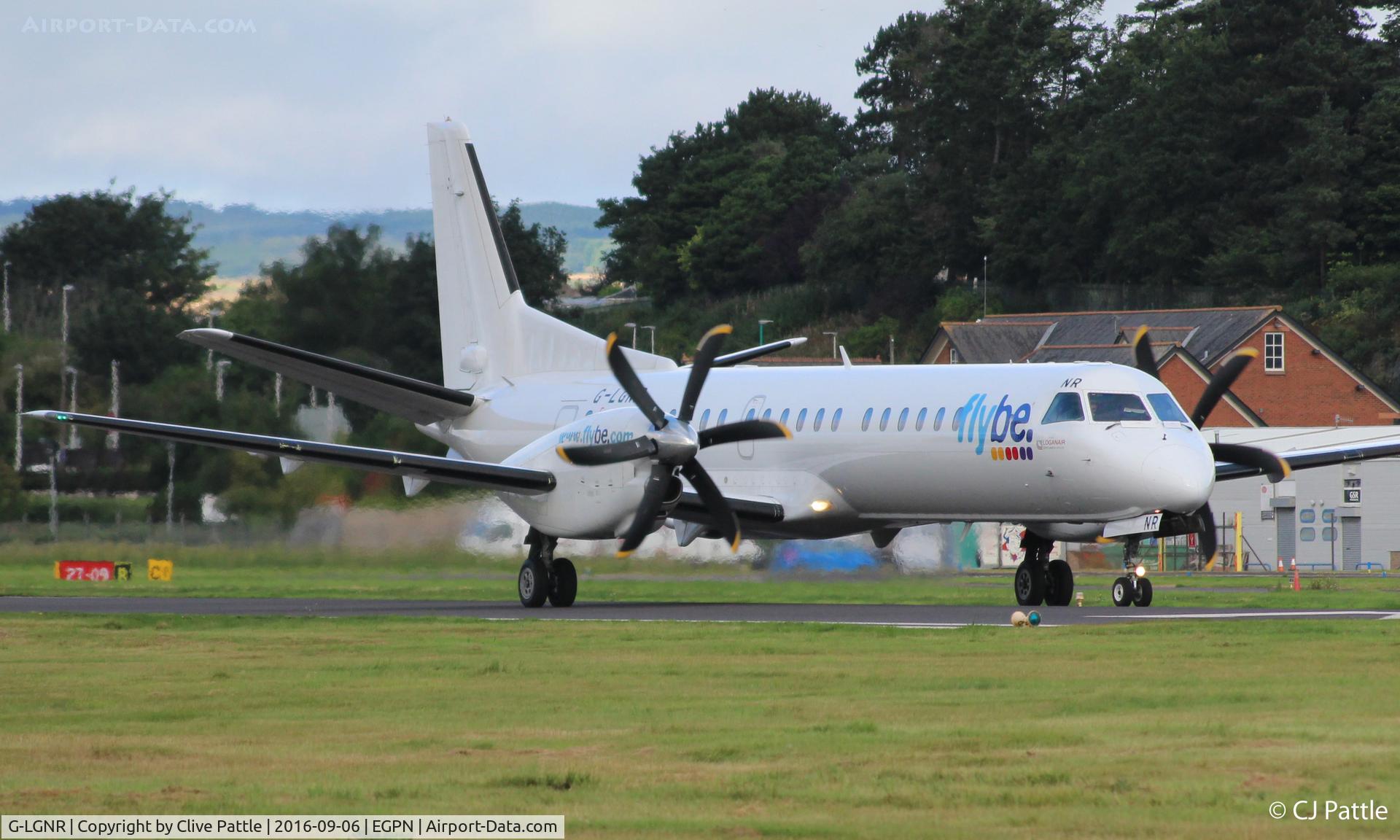 G-LGNR, 1993 Saab 2000 C/N 2000-004, Arrival at Dundee EGPN