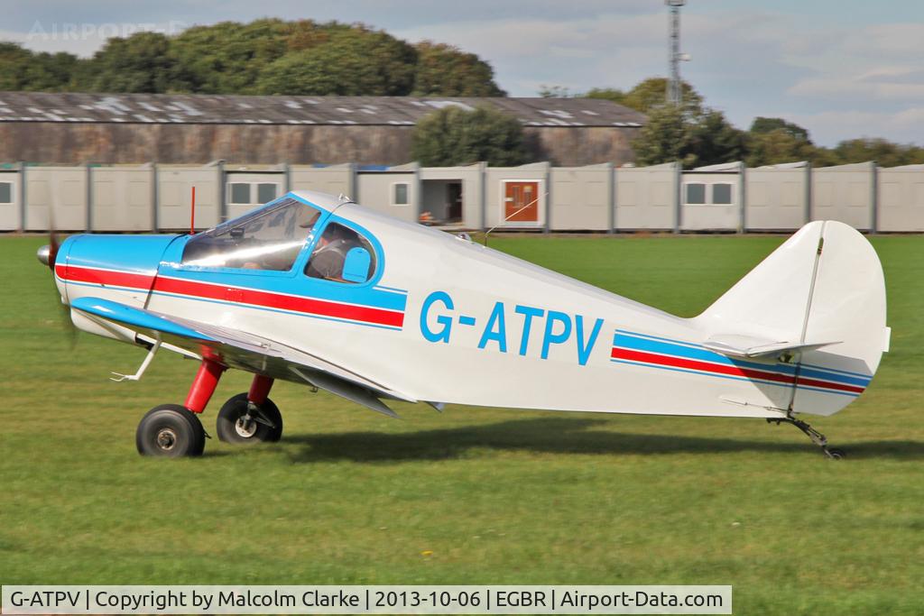 G-ATPV, 1959 Gardan Minicab (JB01 Standard) C/N JB-01, Gardan Minicab (JB01 STANDARD) at The Real Aeroplane Club's Pre-Hibernation Fly-In, Breighton Airfield, October 2013.