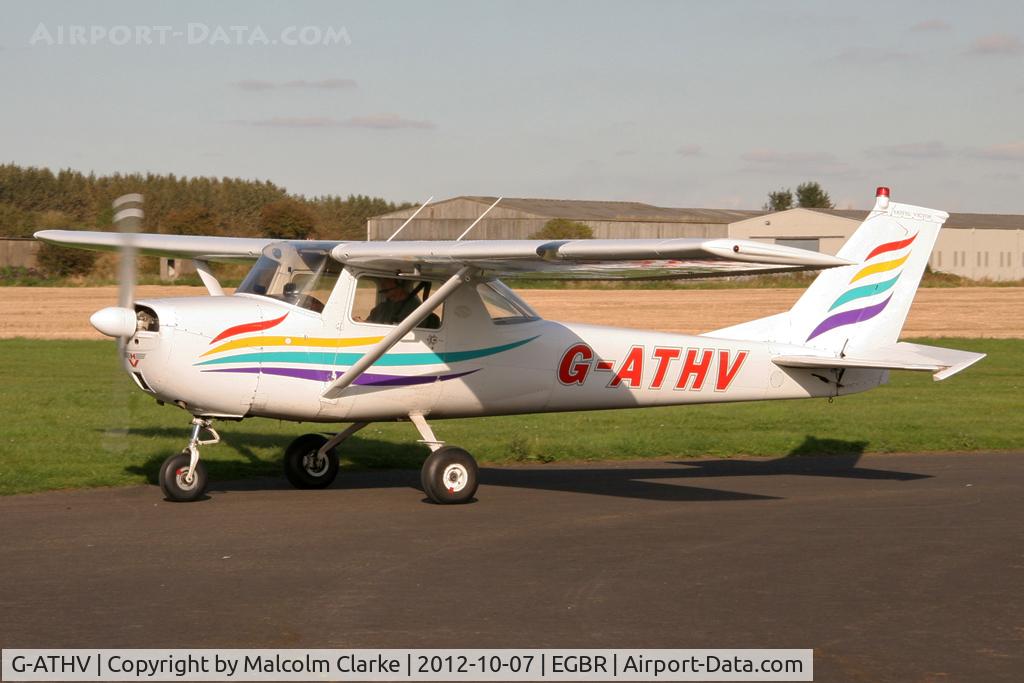 G-ATHV, 1966 Cessna 150F C/N 150-62019, Cessna 150F. Hibernation Fly-In, The Real Aeroplane Club, Breighton Airfield, October 2012.