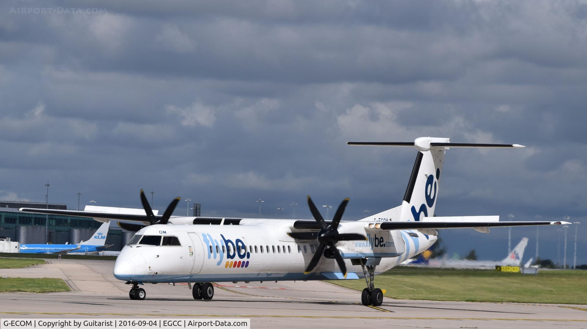 G-ECOM, 2008 De Havilland Canada DHC-8-402Q Dash 8 C/N 4233, At Manchester