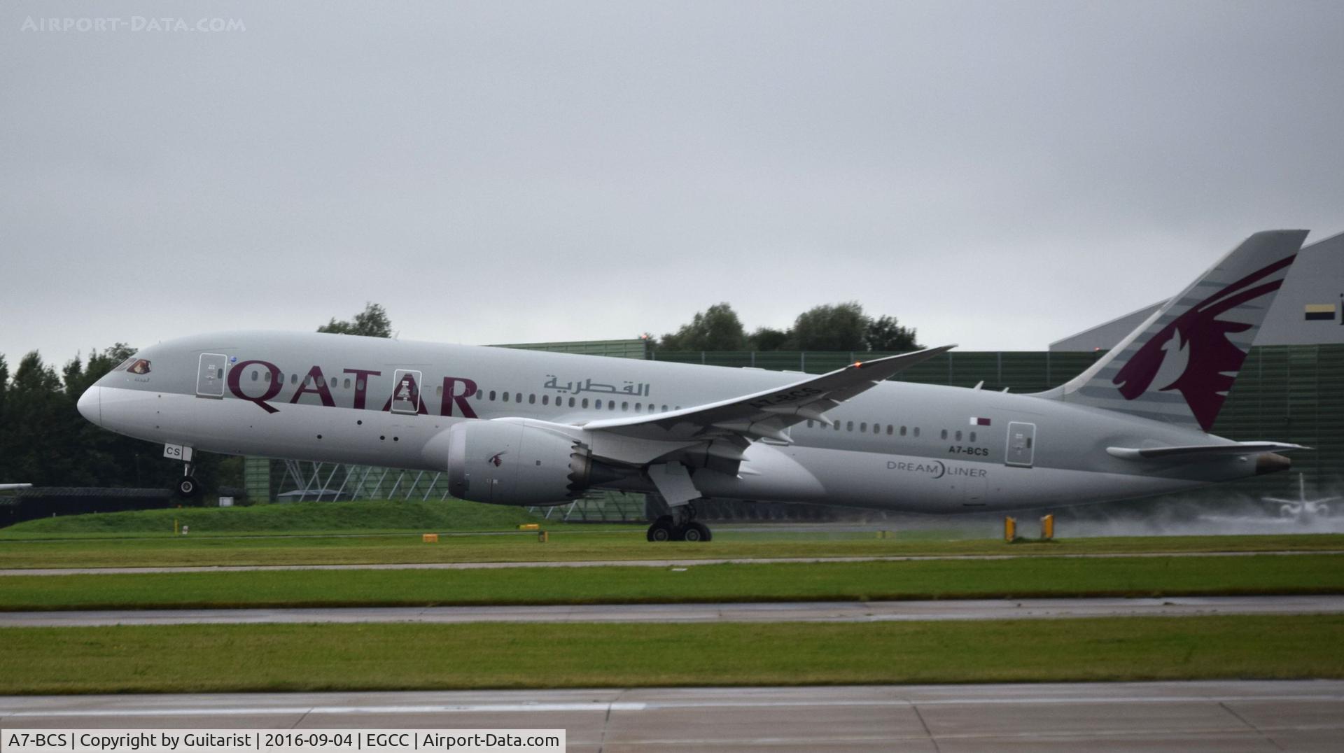 A7-BCS, 2015 Boeing 787-8 Dreamliner Dreamliner C/N 38337, At Manchester