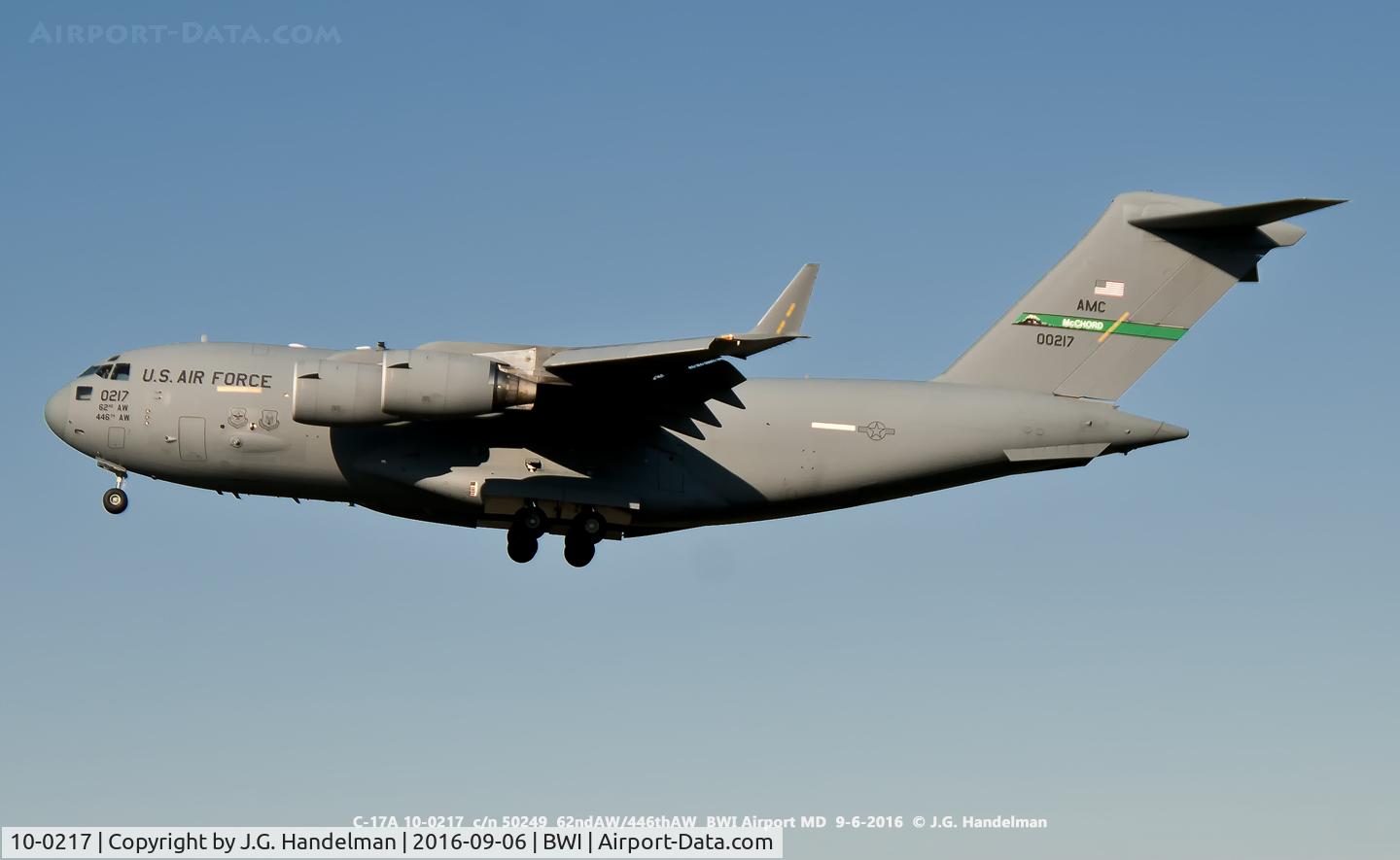 10-0217, Boeing C-17A Globemaster III C/N P-217, Port side view.