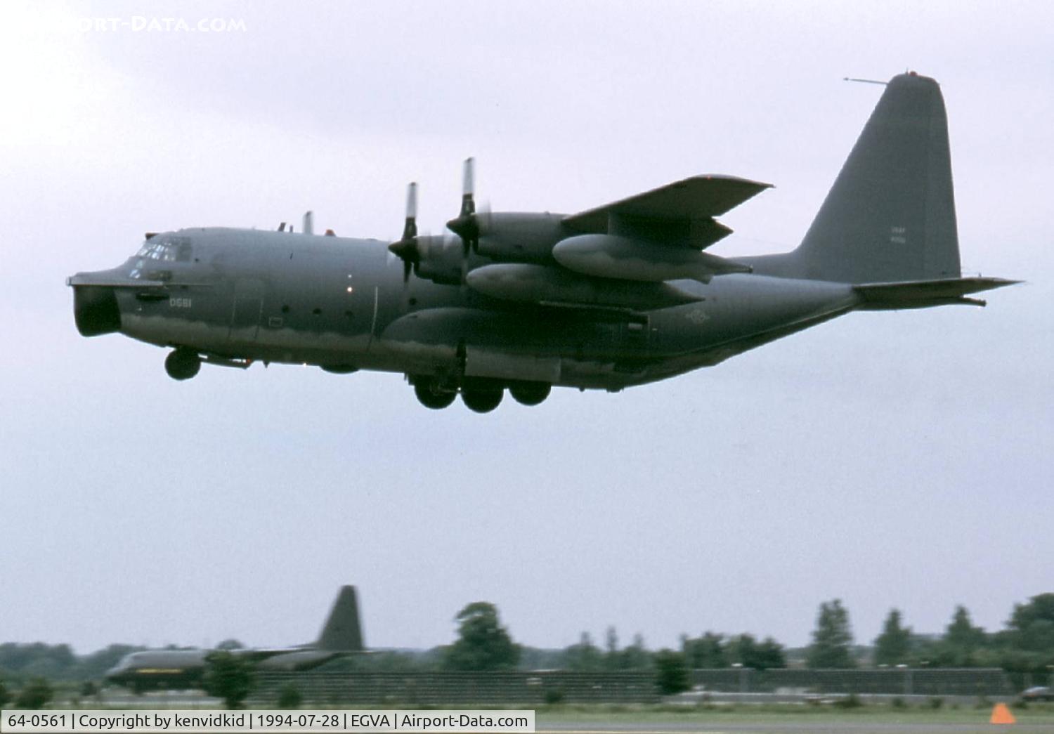 64-0561, 1964 Lockheed MC-130E Hercules C/N 382-4065, US Air Force arriving at RIAT.