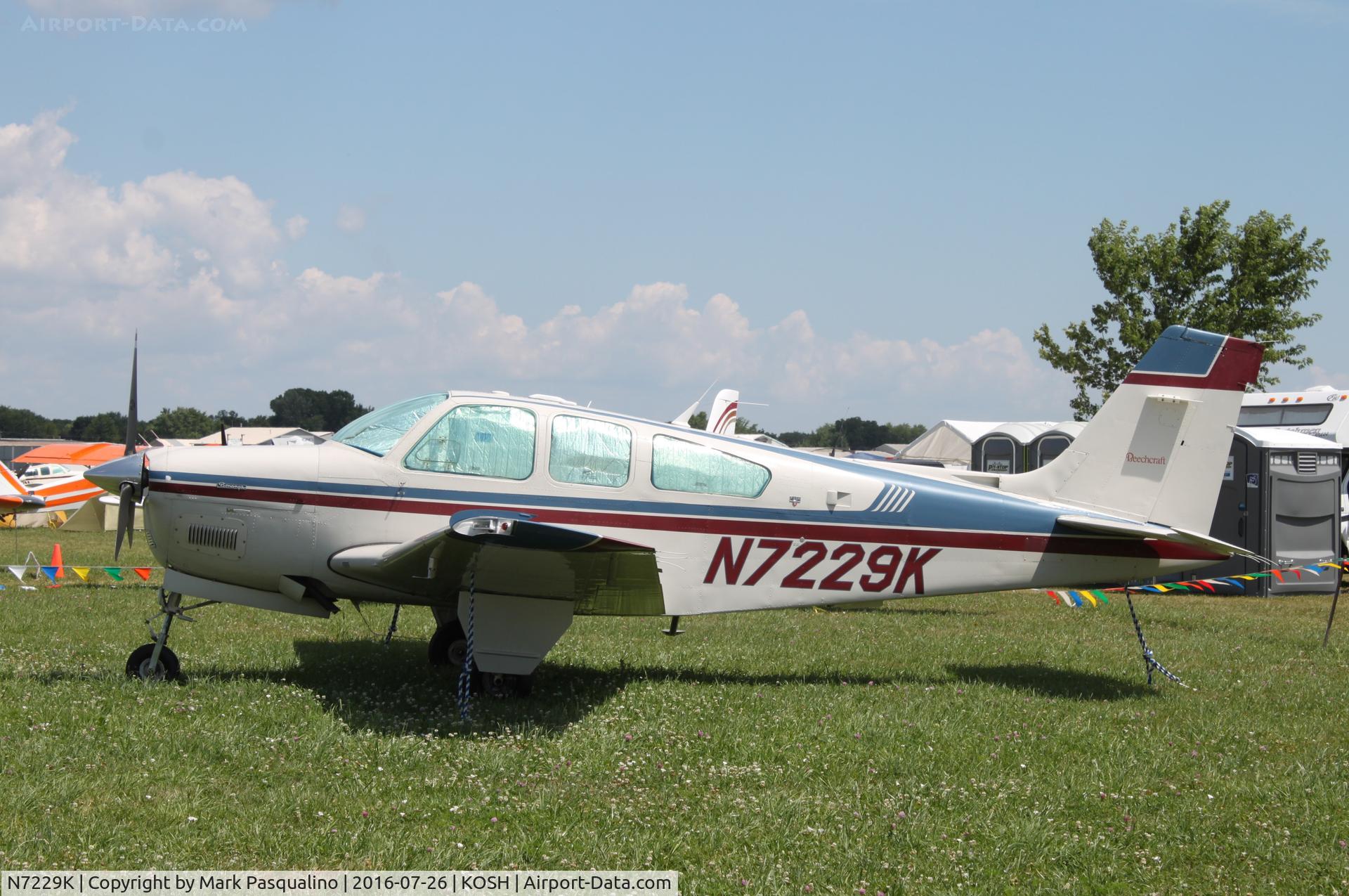 N7229K, 1986 Beech F33A Bonanza C/N CE-1089, Beech F33A