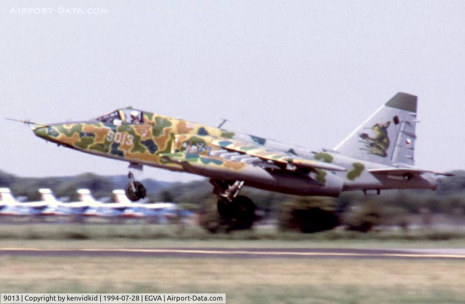 9013, Sukhoi Su-25K C/N 25508109013, Czech Republic Air Force arriving at RIAT.