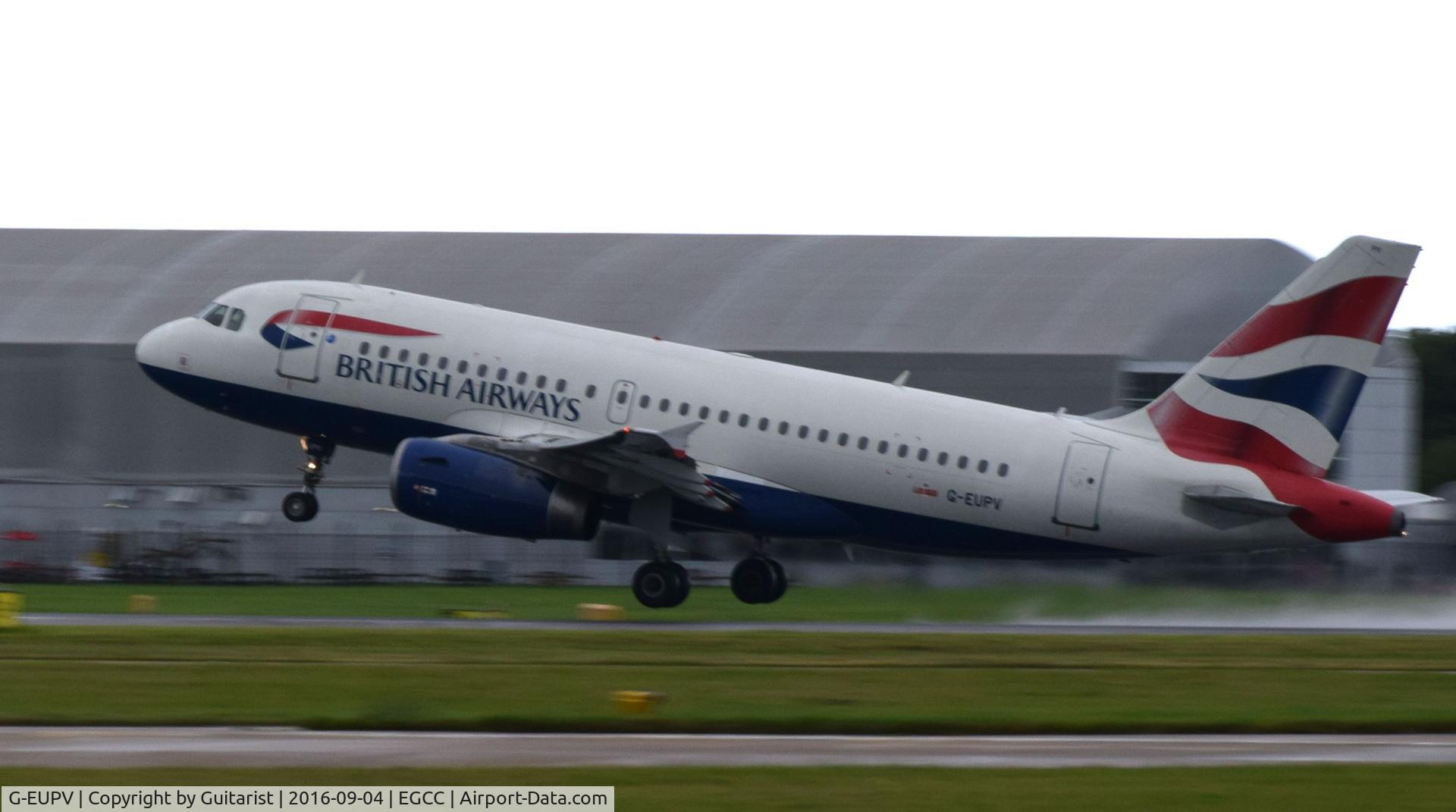 G-EUPV, 2001 Airbus A319-131 C/N 1423, At Manchester