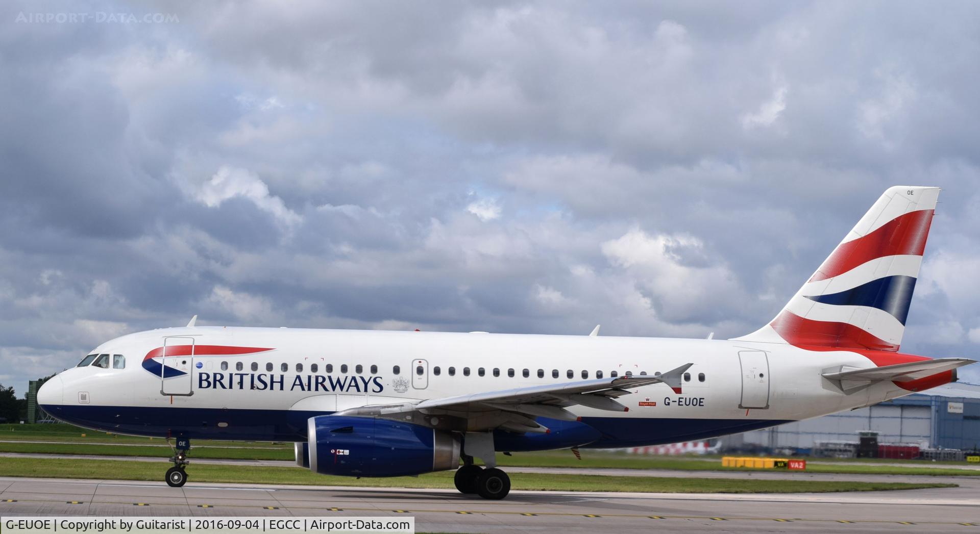 G-EUOE, 2001 Airbus A319-131 C/N 1574, At Manchester