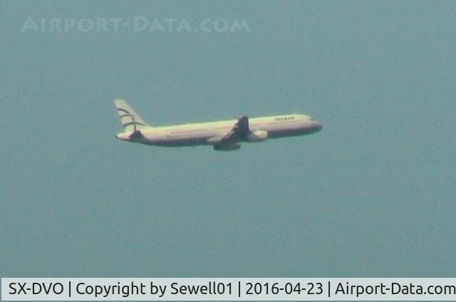 SX-DVO, 2008 Airbus A321-231 C/N 3462, Overhead Walton-on-Thames