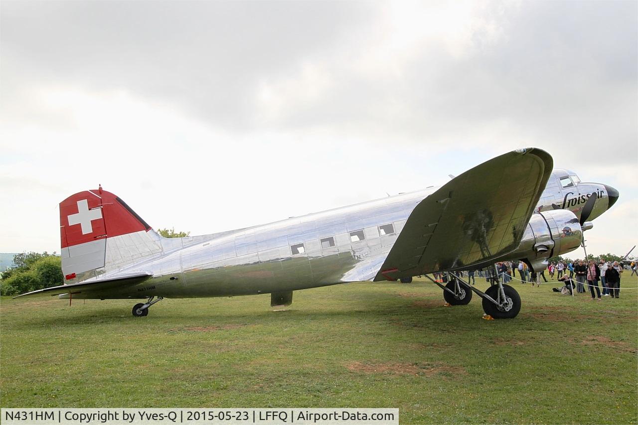 N431HM, 1943 Douglas DC-3C-S1C3G (C-47A) C/N 9995, Douglas DC3C-S1C3G, Static display, La Ferté-Alais airfield (LFFQ) Airshow 2015