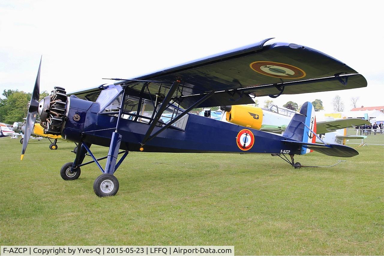 F-AZCP, Morane-Saulnier MS-502 Criquet C/N 320, Morane Saulnier MS-502 Criquet, Static display, La Ferté-Alais airfield (LFFQ) Air show 2015