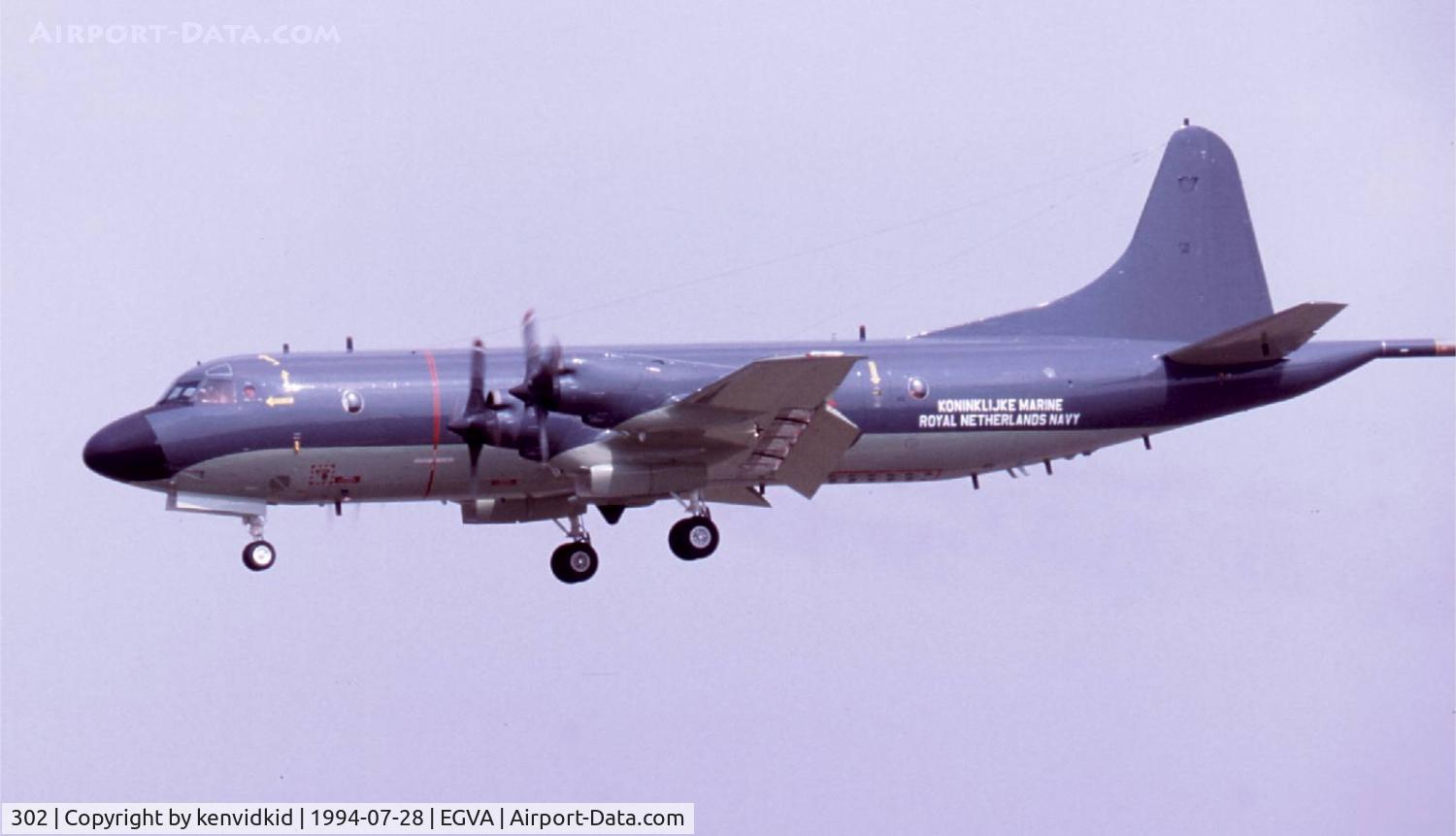 302, Lockheed P-3C Orion C/N 285E-5741, Royal Netherlands Navy arriving at RIAT.