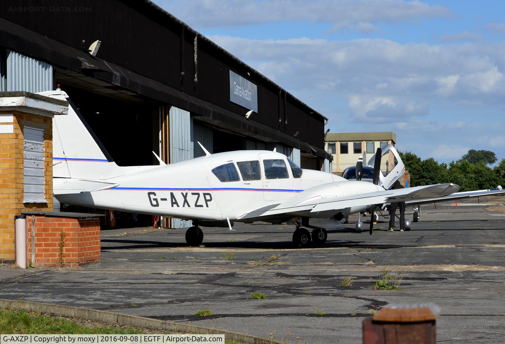 G-AXZP, 1970 Piper PA-E23-250 Aztec C/N 27-4464, Piper PA-23 Aztec at Fairoaks. Ex N13818