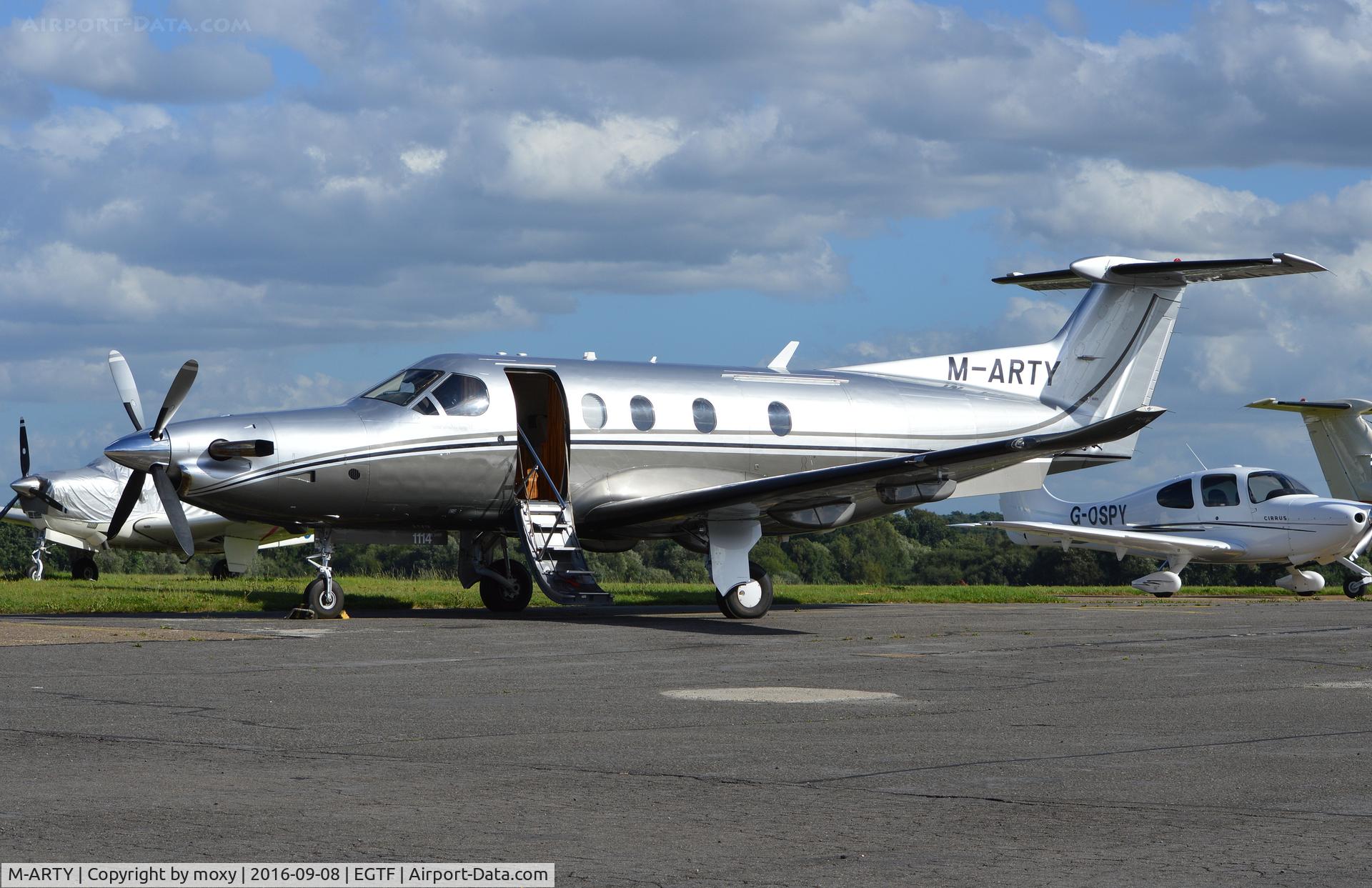 M-ARTY, 2009 Pilatus PC-12/47E C/N 1114, Pilatus PC12/47E at Fairoaks.