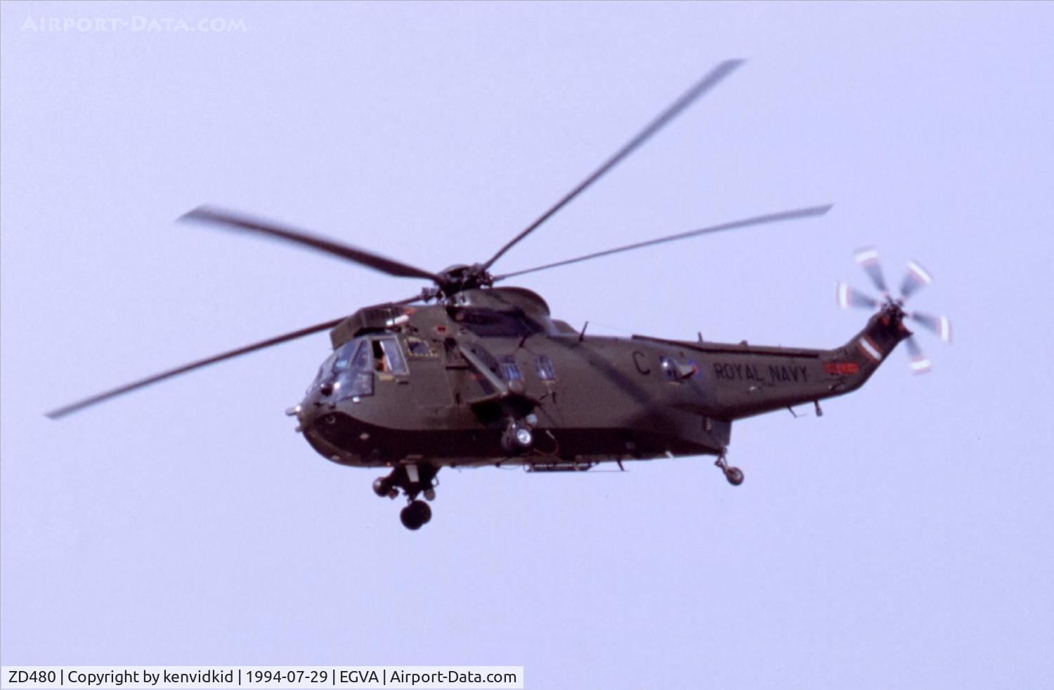 ZD480, 1984 Westland Sea King HC.4 C/N WA935, Royal Navy arriving at RIAT.