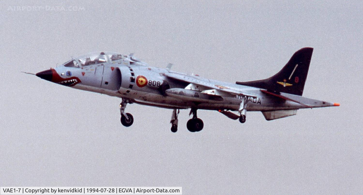 VAE1-7, 2000 Hawker Siddeley TAV-8S Matador C/N 212030, Spanish Navy (Armada) arriving at RIAT.