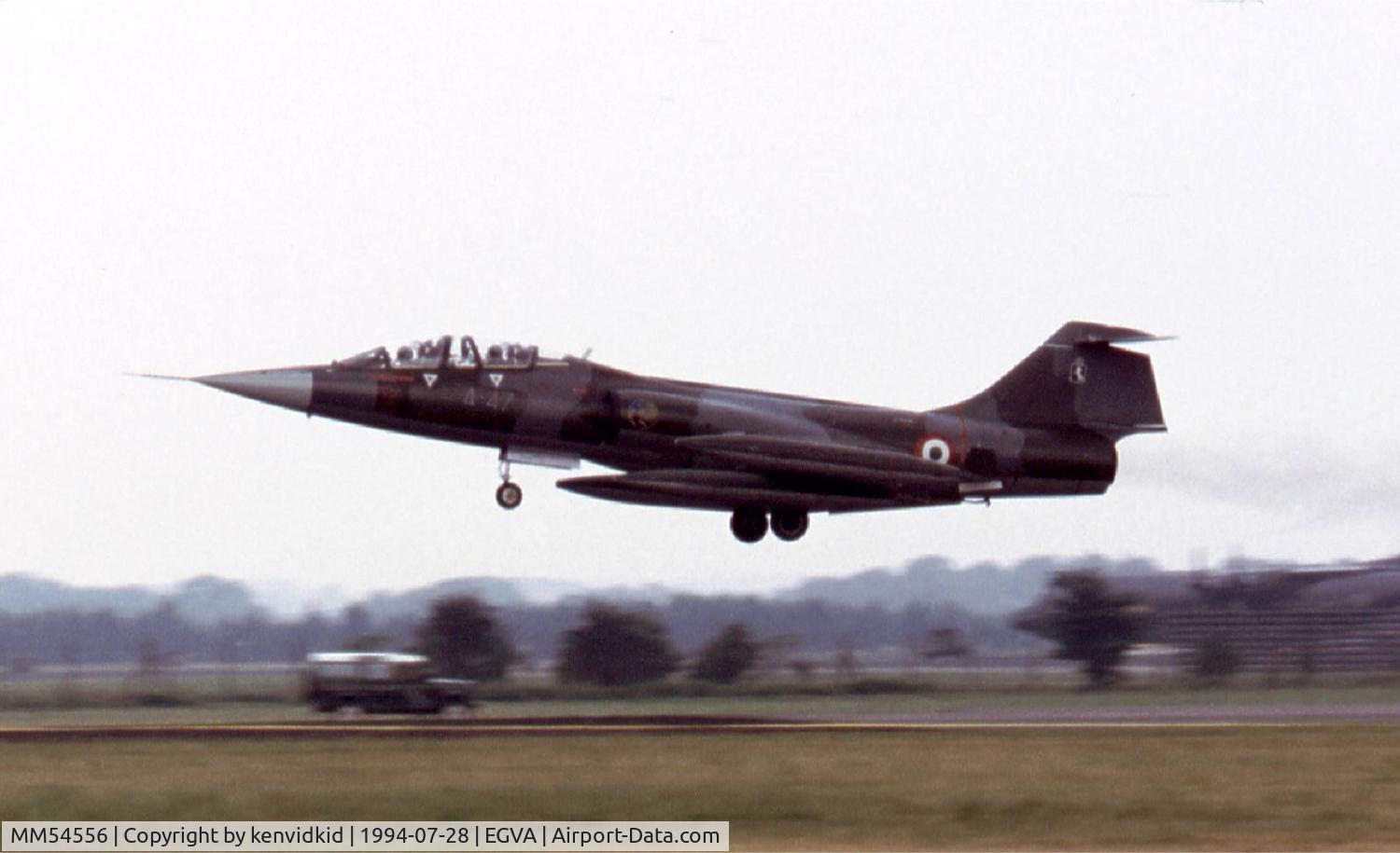 MM54556, 1961 Lockheed TF-104G Starfighter C/N 583D-5743, Italian Air Force arriving at RIAT.