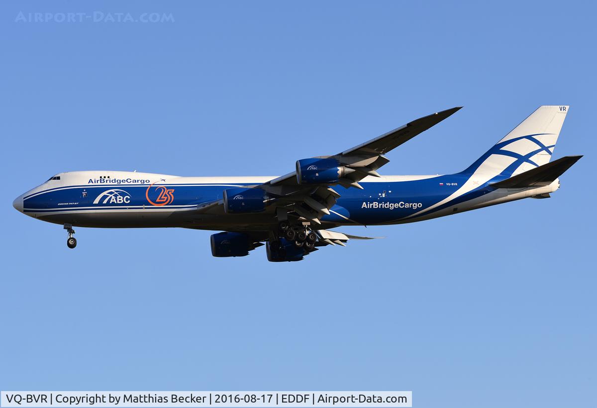 VQ-BVR, 2014 Boeing 747-867F/SCD C/N 60687, VQ-BVR
