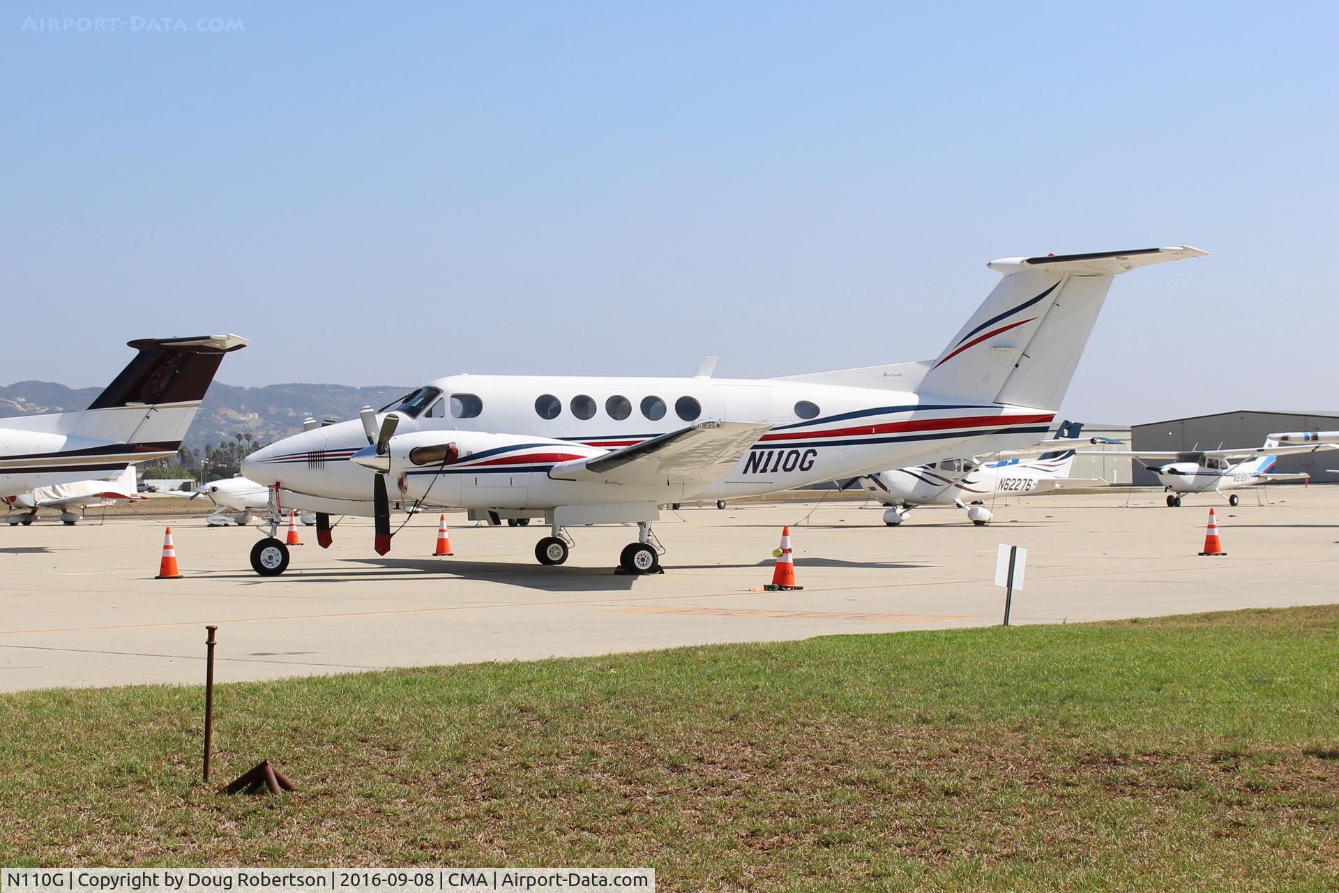 N110G, 1980 Beech 200 Super King Air C/N BB-792, 1980 Beech 200 SUPER KING AIR, two P&W UACL PT6A-41 850 shp each Turboprop engines, max speed 333 mph.