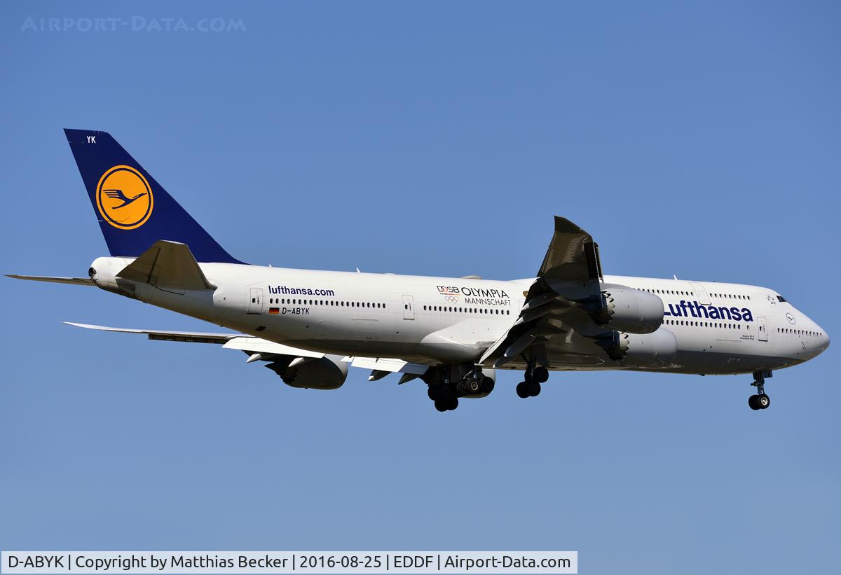 D-ABYK, 2012 Boeing 747-830 C/N 37835, D-ABYK
