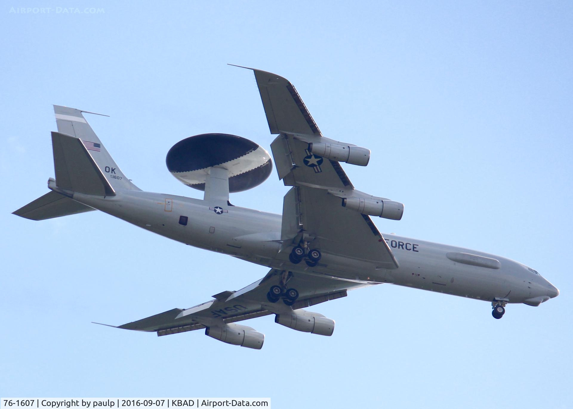 76-1607, 1976 Boeing E-3B Sentry C/N 21437, At Barksdale Air Force Base.