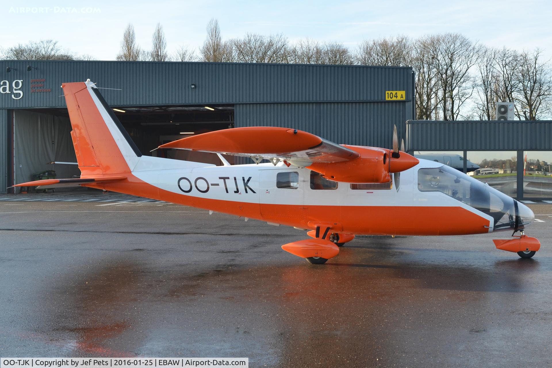 OO-TJK, 1986 Partenavia P-68B Observer C/N 372-28-OB, At Antwerp Airport.