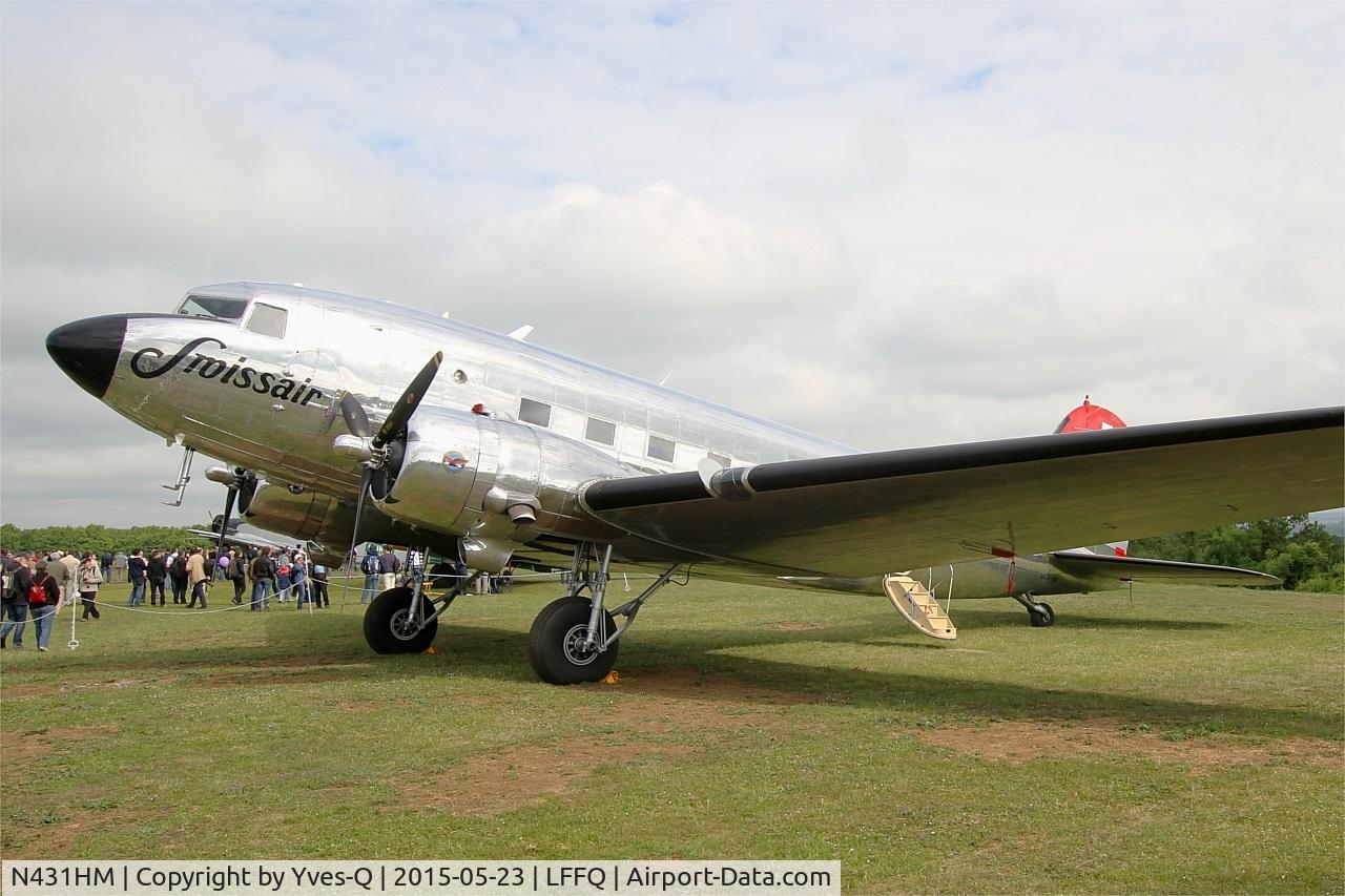 N431HM, 1943 Douglas DC-3C-S1C3G (C-47A) C/N 9995, Douglas DC3C-S1C3G, Static display, La Ferté-Alais airfield (LFFQ) Airshow 2015