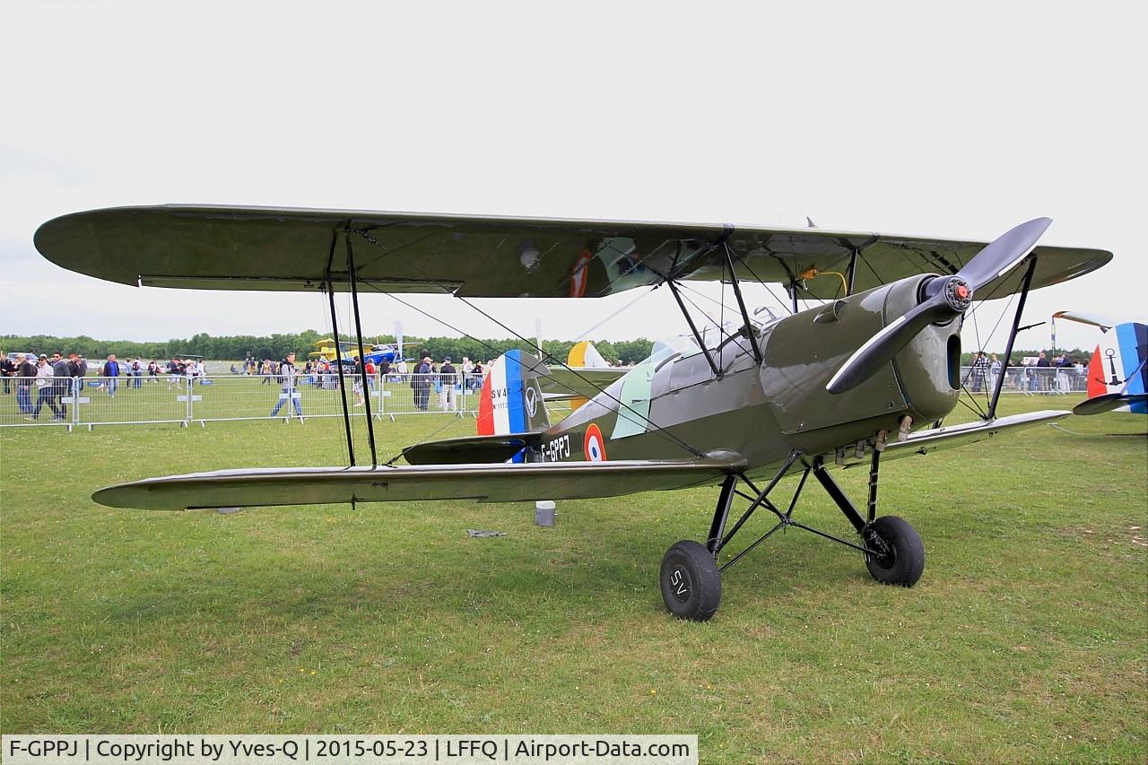 F-GPPJ, Stampe-Vertongen SV-4C C/N 1113, Stampe-Vertongen SV-4C, Static display, La Ferté-Alais Airfield (LFFQ) Air show 2015
