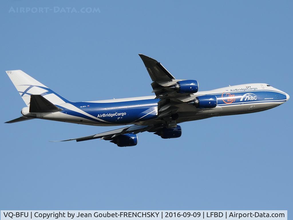 VQ-BFU, 2014 Boeing 747-83QF C/N 60117, RU9228 take off runway 05