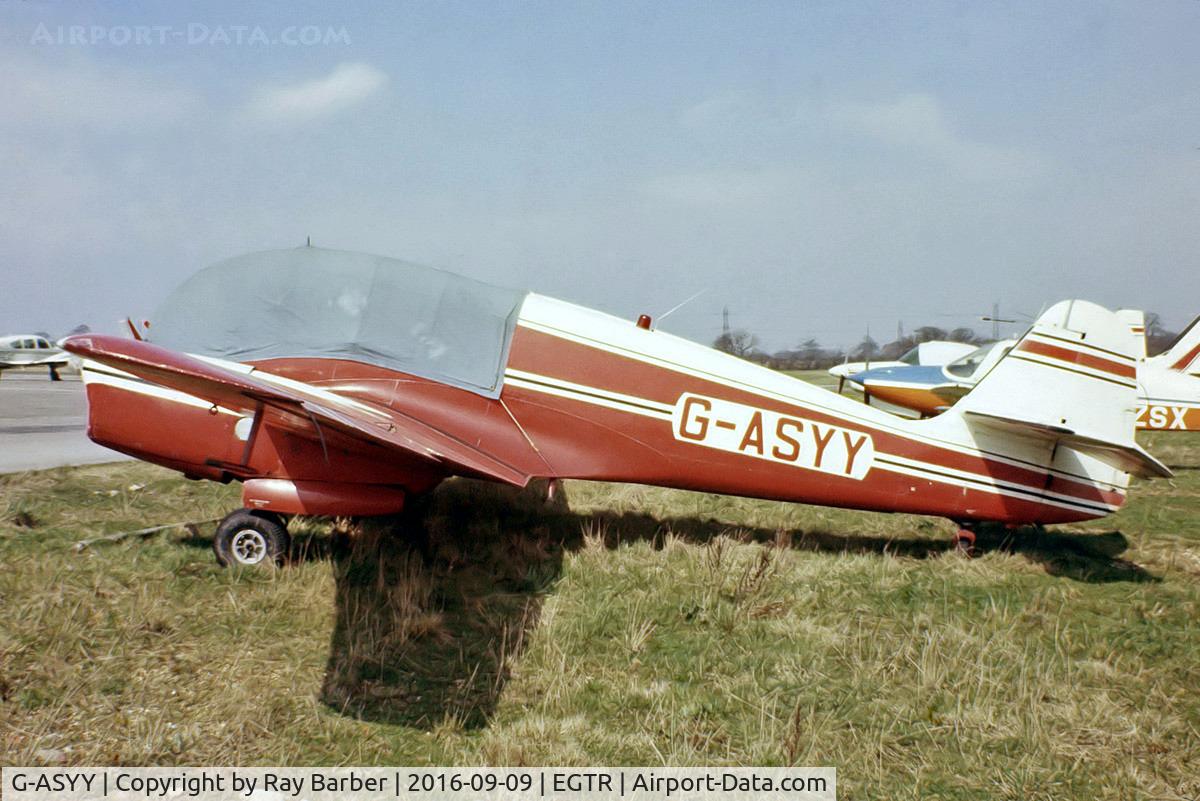 G-ASYY, 1955 Let Aero Ae-45S Super C/N 51186, Aero 45S [51186] Elstree 10/04/1979. From a slide.