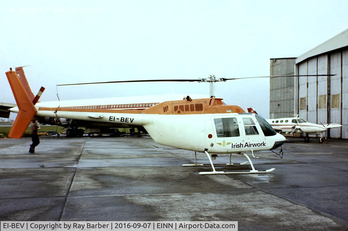 EI-BEV, 1967 Agusta AB-206A JetRanger C/N 8026, Agusta-Bell AB.206B Jet Ranger II [8026] (Irish Airwork) Shannon~EI 14/04/1979. From a slide.