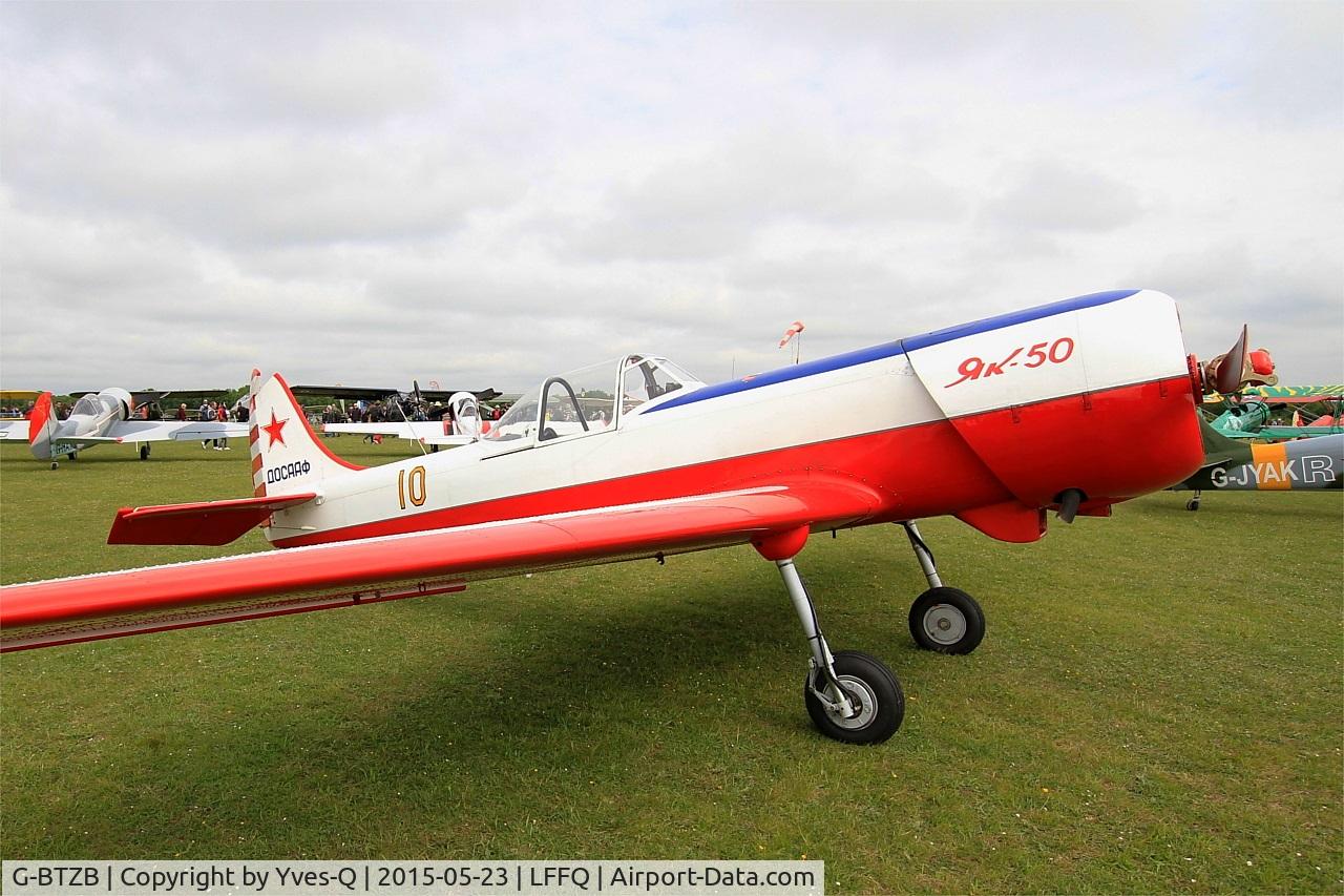 G-BTZB, 1980 Yakovlev Yak-50 C/N 801810, Yakovlev Yak-50 , Static display, La Ferté-Alais Airfield (LFFQ) Air Show 2015