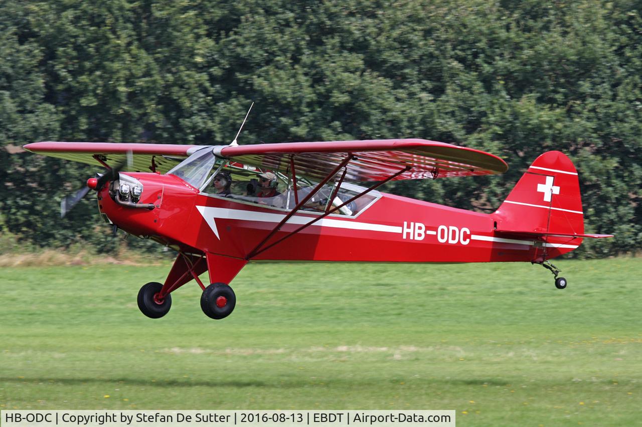 HB-ODC, 1944 Piper L-4J Grasshopper (J3C-65D) C/N 12892, Schaffen Oldtimer Fly In 2016.