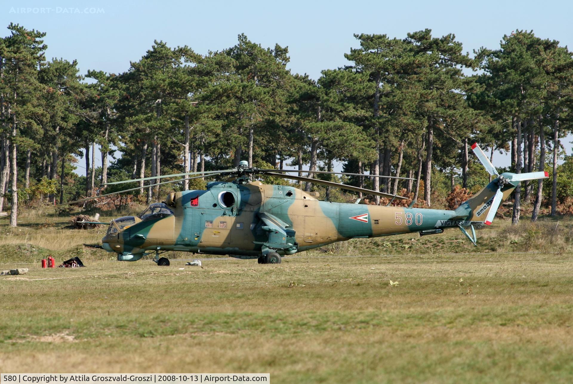580, 1985 Mil Mi-24D Hind D C/N K220580, Veszprém, Jutas-Ujmajor. The Hungarian airforce is his practising base