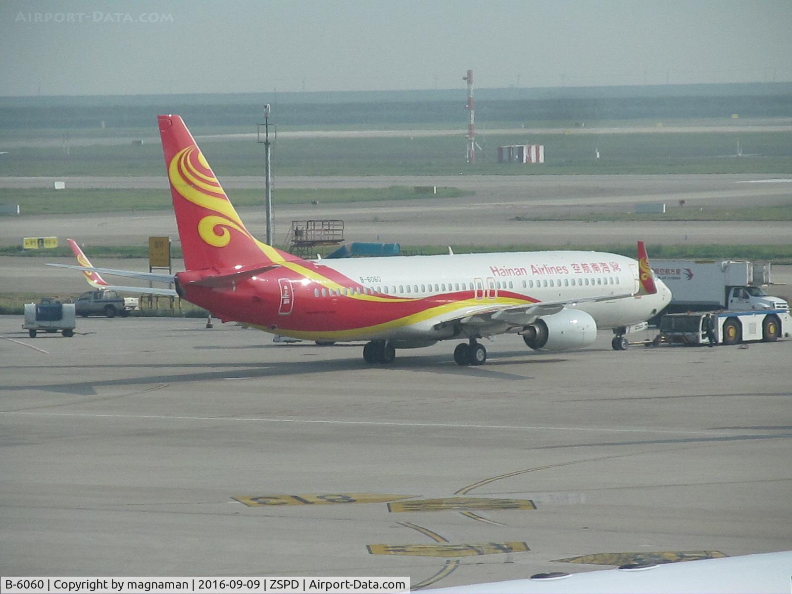 B-6060, Boeing 737-84P C/N 39963, on remote stand