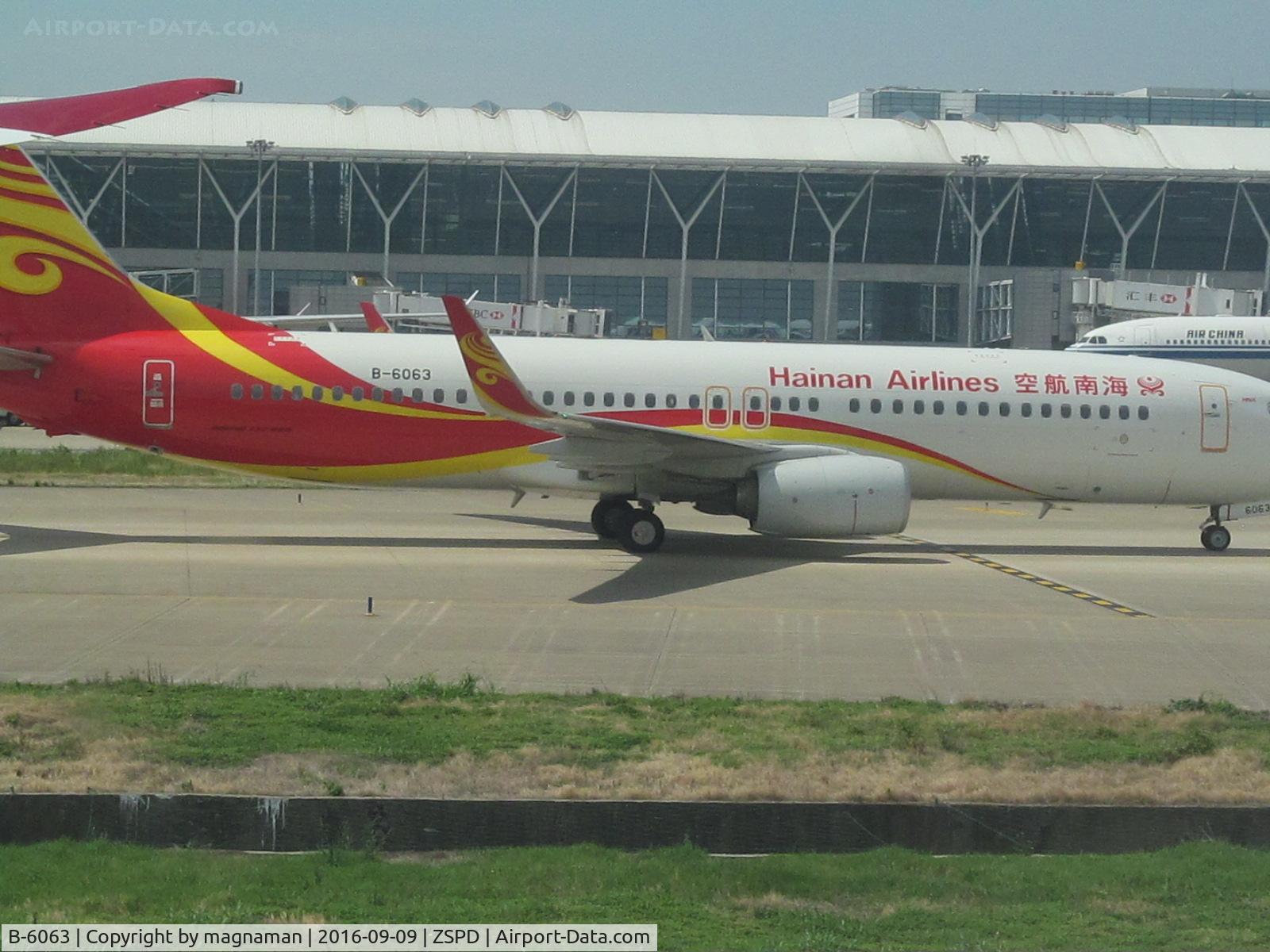 B-6063, 2015 Boeing 737-84P C/N 41384, taxying past us as we taxi out