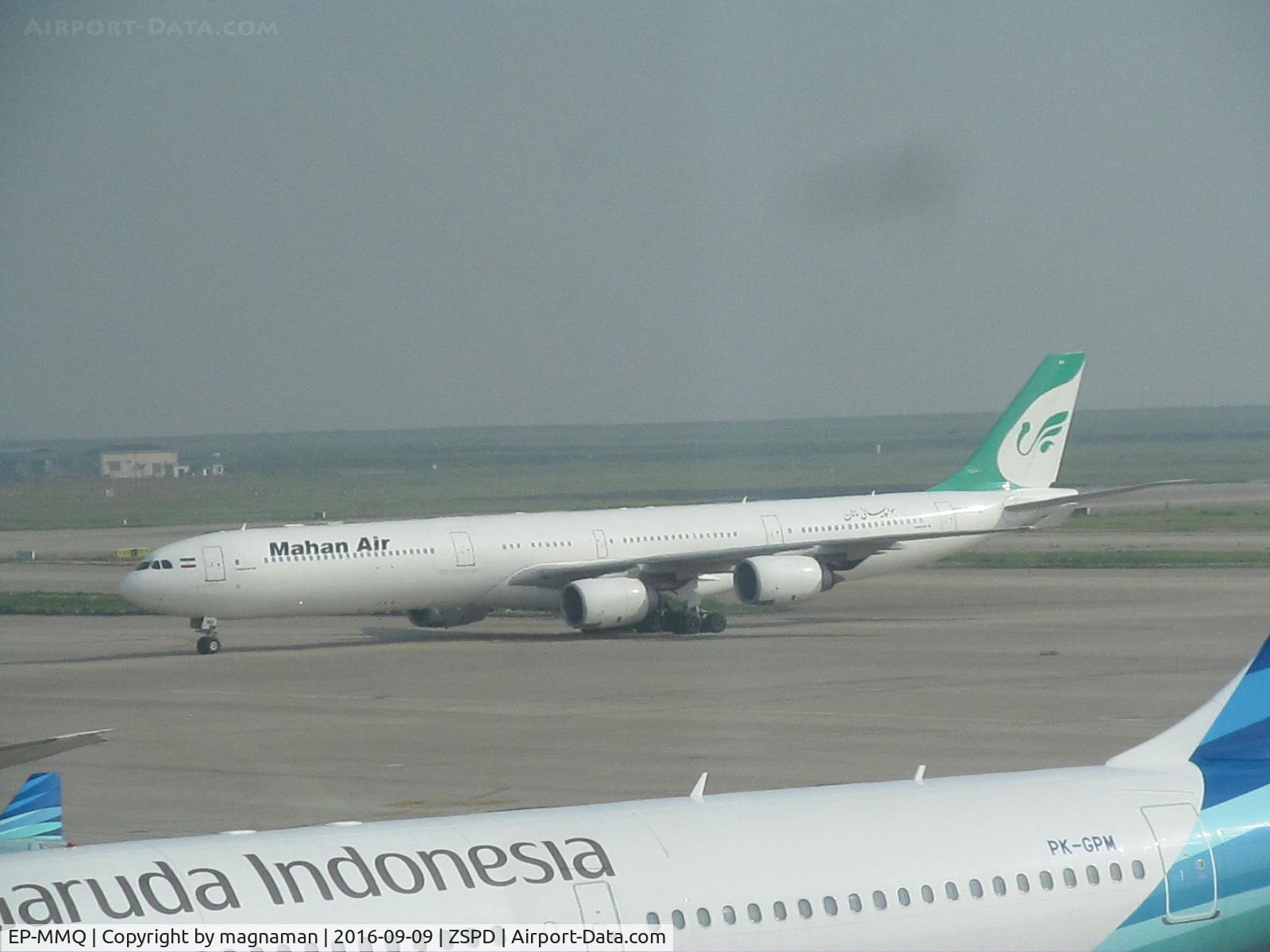 EP-MMQ, 2002 Airbus A340-642 C/N 449, taxying in to park up