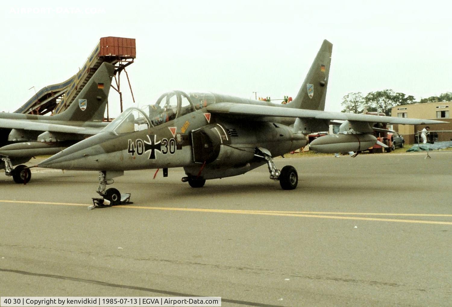 40 30, Dassault-Dornier Alpha Jet A C/N 0030, German Air Force on static display at IAT.