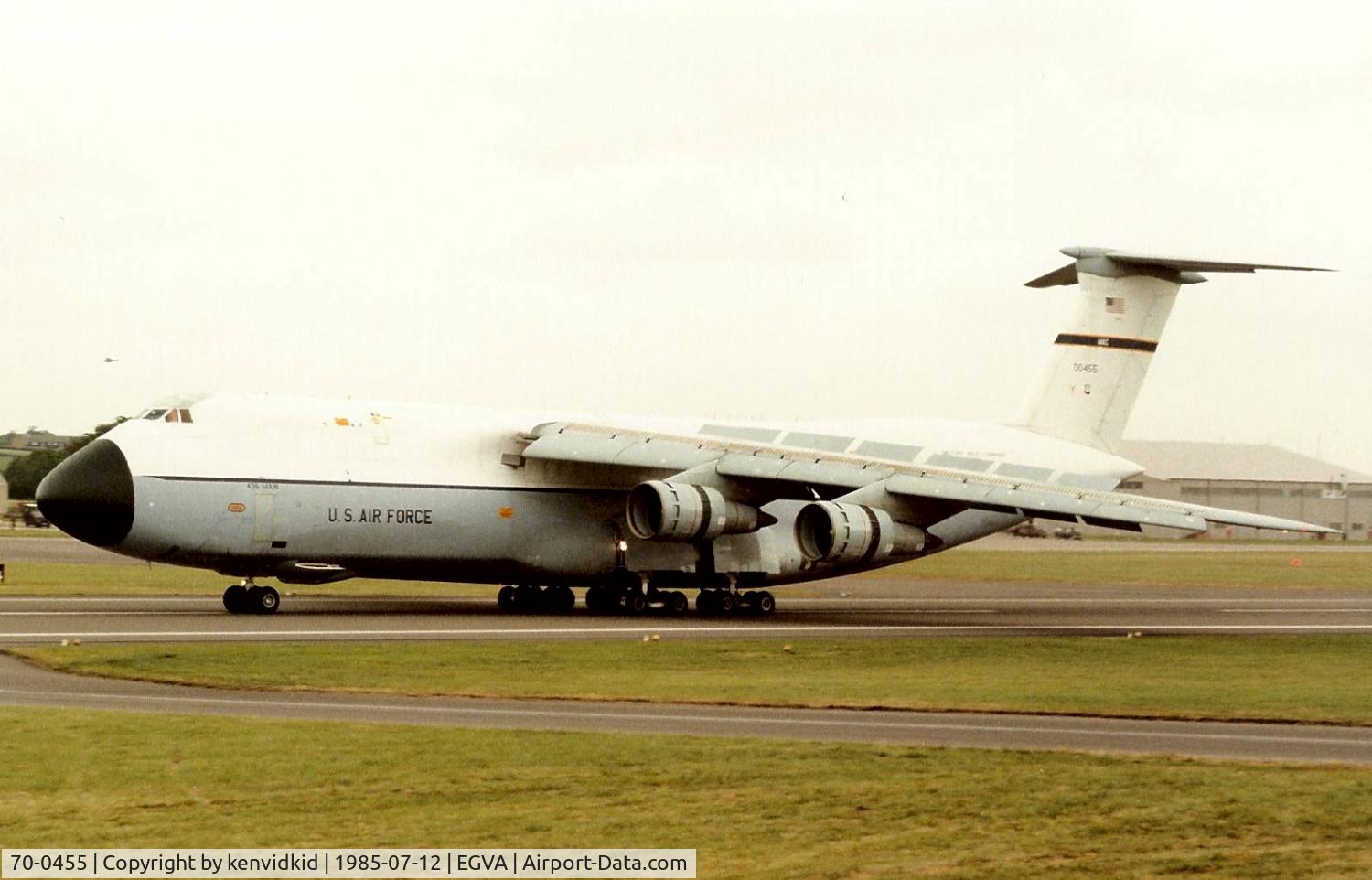 70-0455, 1970 Lockheed C-5A Galaxy C/N 500-0069, US Air Force arriving at IAT.