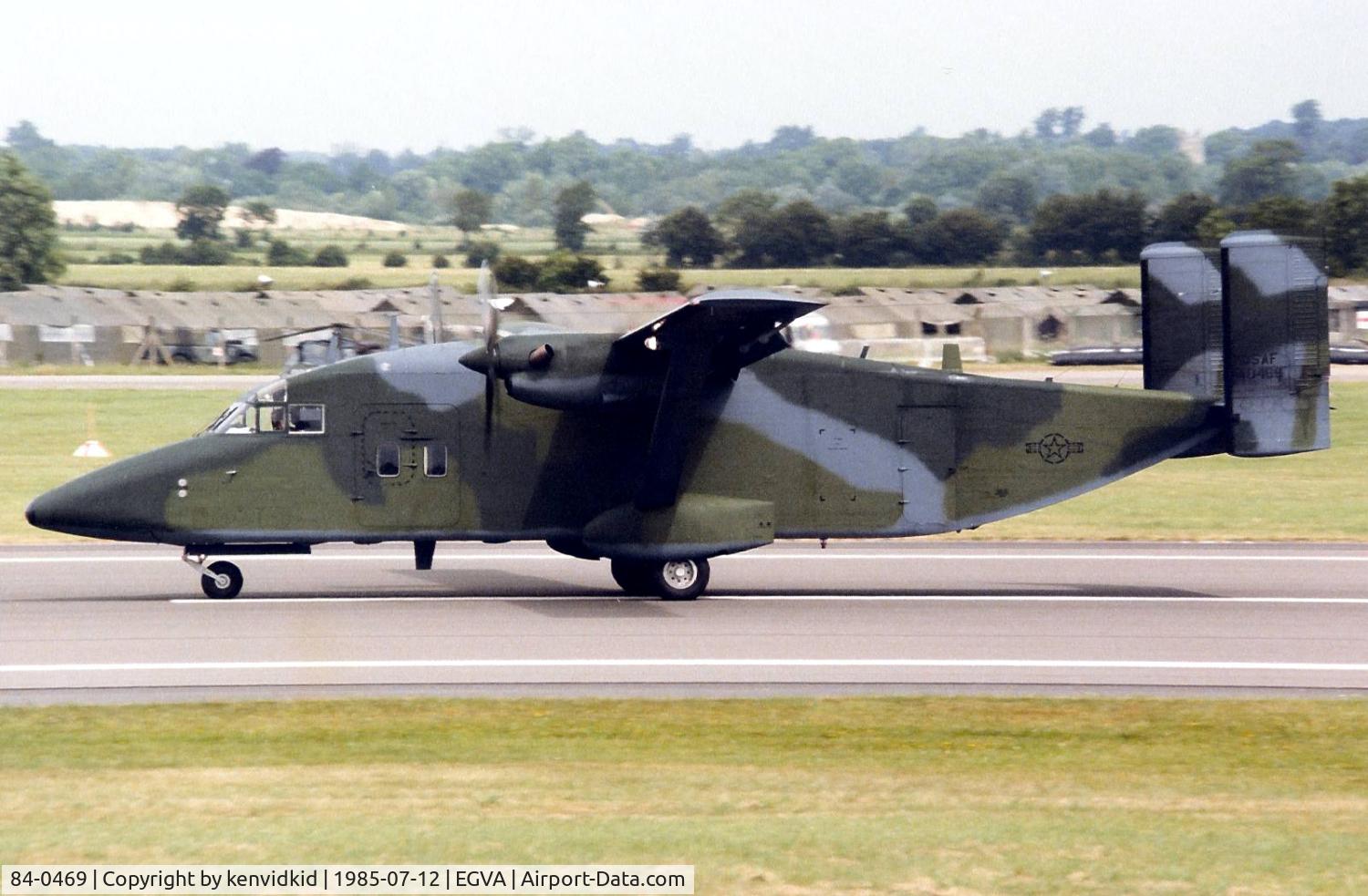 84-0469, 1985 Short C-23A Sherpa C/N SH3116, US Air Force arriving at IAT.