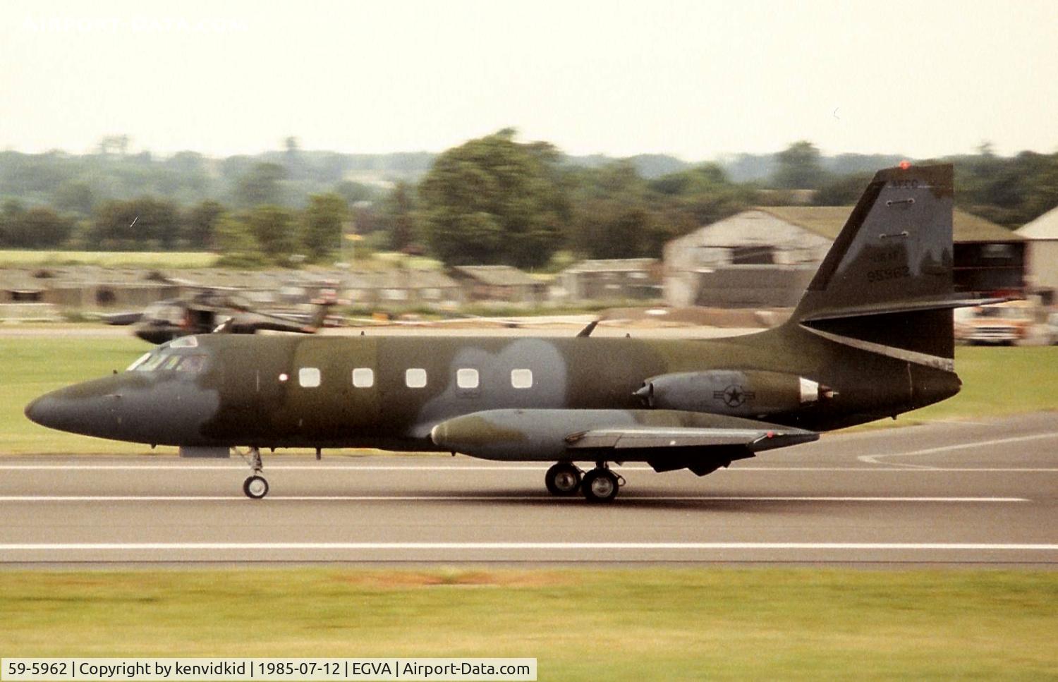 59-5962, 1961 Lockheed C-140A Jetstar C/N 1329-5032, US Air Force arriving at IAT.