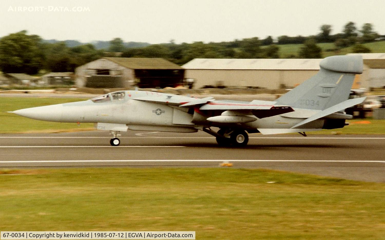 67-0034, 1967 General Dynamics EF-111A Raven C/N EF-38, US Air Force arriving at IAT.