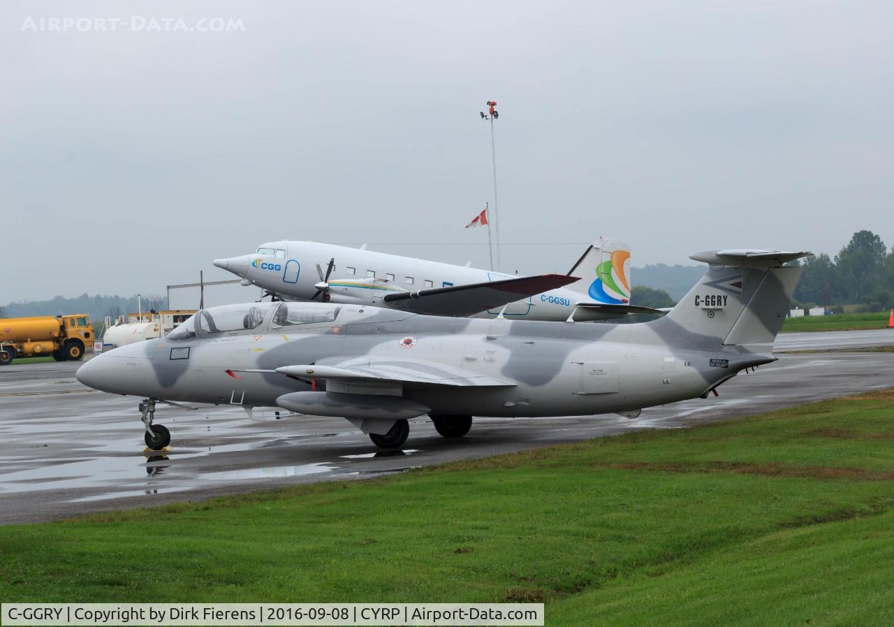 C-GGRY, 1972 Aero L-29 Delfin C/N 294685, Parked at the Carp Airport, with C-GGSU in the background.